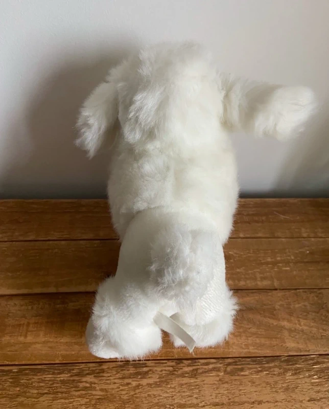 🤍 Peluche chien caniche 🐩 blanc - photo numéro 4