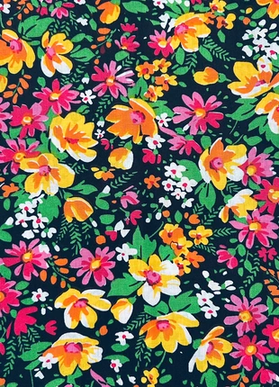Tissu coton fond noir fleurs multicolor ~ 140cm x 70cm, marque: Okeo-tex, état: Neuf sans étiquette, taille: Taille unique, 6,99 €, 8,04 € Protection acheteurs (Pro) incluse