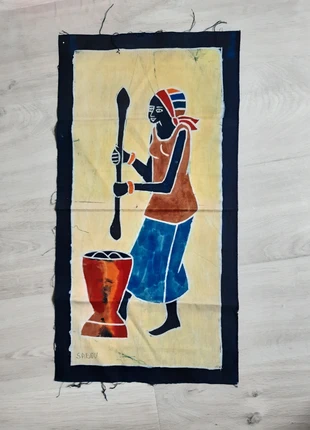 Tapisserie murale art africain signe Sabou 36*70, estado: Novo sem etiquetas, €18.00, €19.60 inclui Proteção do Comprador