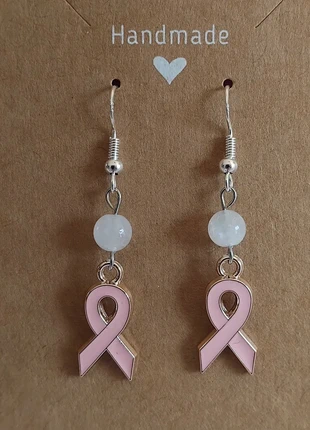 Boucles d'oreilles octobre rose avec pierres naturelles de lune 🐞, marke: la petite ladybird, zustand: Neu, 7,00 €, 8,05 € inklusive Vinted-Käuferschutz