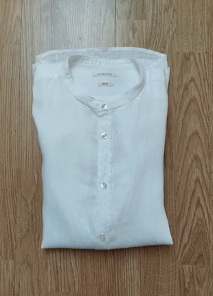 Chemise en lin col tunisien Father & Sons blanche Taille L homme, marke: Father & sons, zustand: Sehr gut, größe: L, 35,00 €, 37,45 € inklusive Vinted-Käuferschutz