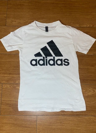 Adidas Essential Trefoil Logo Tee - White Crew Neck, merk: adidas, staat: Heel goed, maat: XS / 34 / 6, € 3,00, € 3,85 inclusief Kopersbescherming