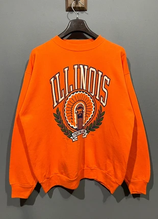 Vintage Sweat Crewneck 80s 1989 Illinois Orange Tultex XL made in USA, brand: Vintage Dressing, condizioni: Ottime, taglia: XL, €35.00, €37.45 include la Protezione acquisti Pro
