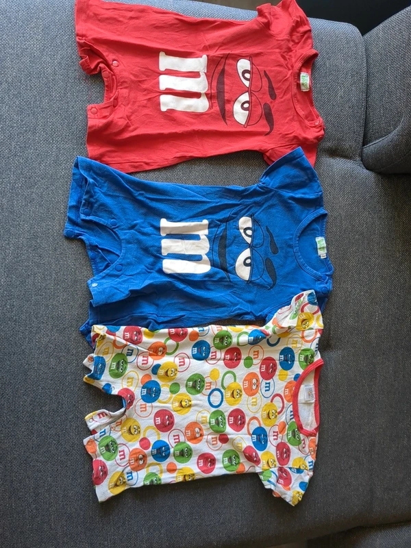 Lot de 3 bodies short M&M's
