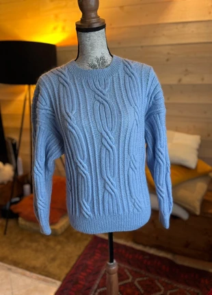Pull artisanal Vintage ciel torsades Irlandaises 36 38 40 tricoté à la main, marke: Fabrication Artisanale, zustand: Sehr gut, größe: Einheitsgröße, 12,00 €, 13,30 € inklusive Vinted-Käuferschutz