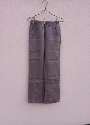 Pantalon gris-taupe en lin (100%) M/38, marke: Lin, zustand: Sehr gut, größe: M / 38 / 10, 14,00 €, 15,40 € inklusive Vinted-Käuferschutz