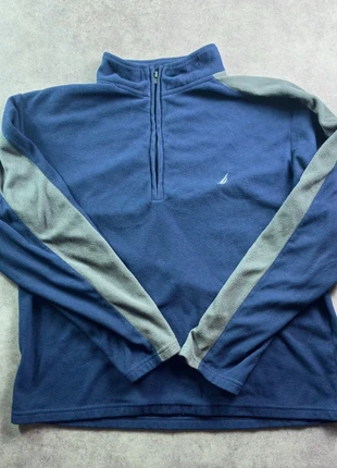 Pull polaire Nautica 1/4 zip col montant | Bleu logo brodé | Taille L homme, marca: Nautica, estado: Muy bueno, tamaño: L, 15,00 €, 16,45 € Protección al comprador incluida