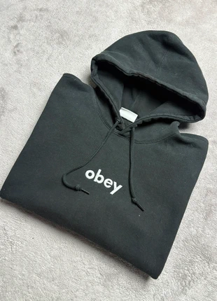 Sweat/Pull à capuche Obey noir broderie avant blanche taille S, brand: Obey, condition: Very good, size: S, €38.00, €40.60 includes Buyer Protection