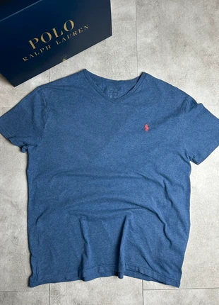 T-shirt bleu marine Ralph Lauren manches courtes col V logo brodé rouge taille L homme, marque: Ralph Lauren, état: Très bon état, taille: L, 14,90 €, 16,35 € Protection acheteurs incluse