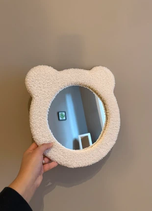 Miroir bordure peluche blanche – Ourson (Action), merk: Action, staat: Heel goed, € 2,00, € 2,80 inclusief Kopersbescherming