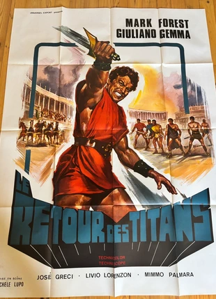 Affiche originale – Le Retour des Titans – 1960s – Péplum Italien – Mark Forest – Rare, marque: Rare, état: Bon état, 25,00 €, 26,95 € Protection acheteurs incluse