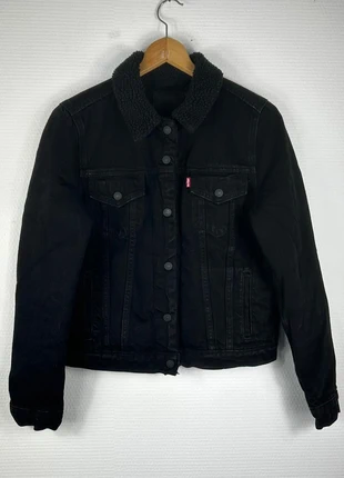 Veste en Jean Levi’s Col Sherpa/Trucker Molletonné Noir - Premium !, merk: Levi's, staat: Heel goed, maat: M / 38 / 10, € 49,00, € 52,15 inclusief Kopersbescherming Pro