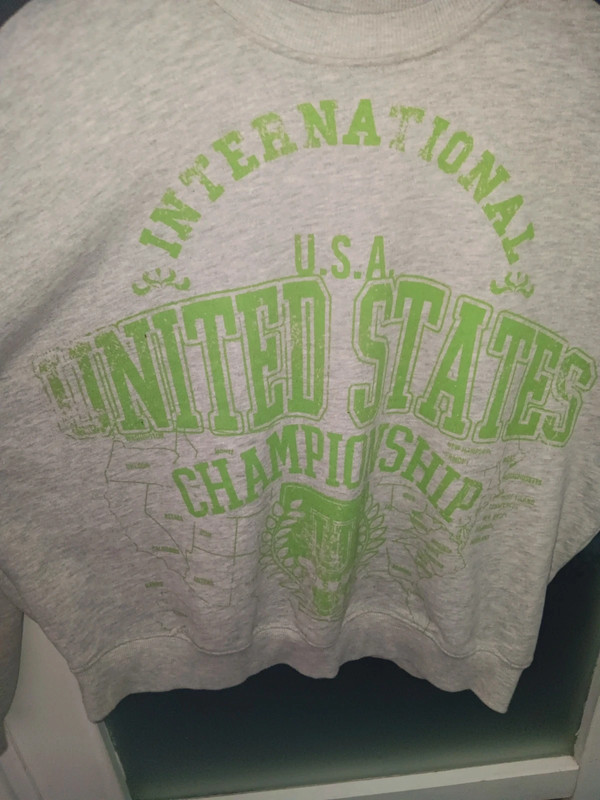 Sweat vintage taille S gris USA United States oversize - photo numéro 2