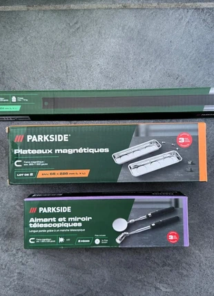Lot 5 Outils Magnétiques Parkside 1 Aimant télescopique 1 torche LED 2 Plateaux 1 Barre Porte-Outils, marca: Parkside, estado: Muy bueno, 23,00 €, 24,85 € Protección al comprador Pro incluida