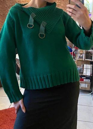 Vintage oversize green knit pullover big collar perfect condition pull en maille oversize, marque: Lea Fashion, état: Neuf sans étiquette, taille: XL / 42 / 14, 15,00 €, 16,45 € Protection acheteurs incluse