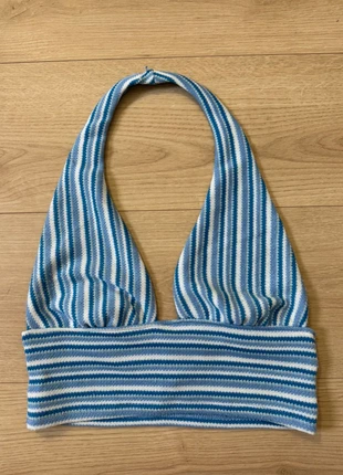 Top dos nu rayé bleu, marca: H&M, estado: Muy bueno, tamaño: S / 36 / 8, 6,00 €, 7,00 € Protección al comprador incluida