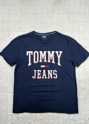 T-shirt Tommy Jeans en coton bleu marine avec logo brodé - Taille XXL, marque: Tommy Jeans, état: Très bon état, taille: XXL, 21,90 €, 23,70 € Protection acheteurs (Pro) incluse