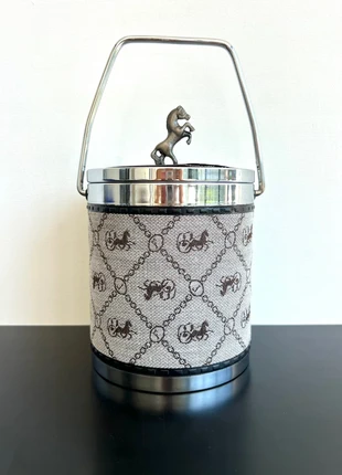 Seau à glaçons vintage décor équestre • Accessoire Bar •, marque: Vintage Boutique, état: Très bon état, 18,00 €, 19,60 € Protection acheteurs incluse