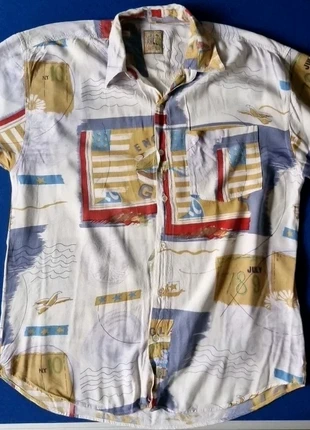 Vintage C&A Funky Print Short Sleeve Shirt Size M, brand: C&A, condition: Good, size: M, £3.00, £3.85 includes Buyer Protection Pro