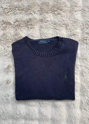 Pull Ralph Lauren ras de cou bleu marine logo brodé en très bon état, brand: Ralph Lauren, condizioni: Ottime, taglia: M, €29.99, €32.19 include la Protezione acquisti