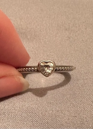 Pandora small silver heart ring, brand: Pandora, condition: Very good, size: 16.5 mm / L½, £11.00, £12.25 includes Buyer Protection