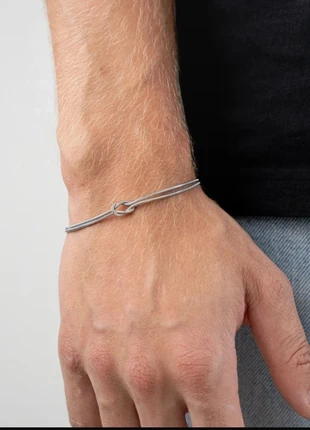 Minimalistische 18K wit Vergulde Armband met Dubbele Slangenketting en Knoopdesign - NIEUW, état: Neuf sans étiquette, 9,99 €, 11,19 € Protection acheteurs incluse