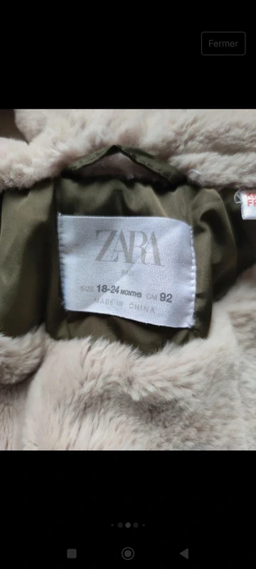 Doudoune pour les enfants Zara 24-36 mois 92cm - photo numéro 4