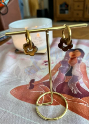 Magnifique boucles d’oreilles, fleurs marron, marca: Fait Main, estado: Novo com etiquetas, €6.00, €7.00 inclui Proteção do Comprador