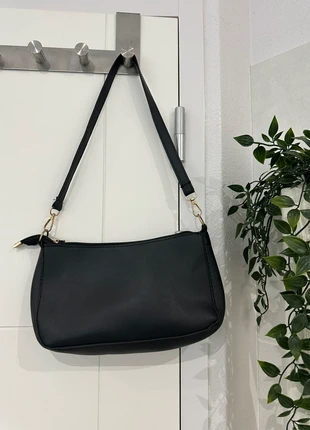 Sac baguette noir doré / bolso baguette negro / black baguette bag, brand: Vintage Boutique, condition: Very good, €15.00, €16.45 includes Buyer Protection