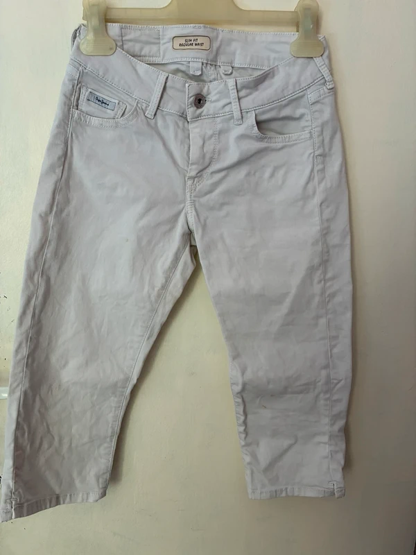 Pantacourt blanc, 24 (34 XS), Pepe Jeans. - photo numéro 2