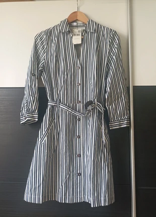 Vestido camisero rayas bolsillos cinturón Mango talla M, marca: Mango, estado: Nuevo con etiquetas, tamaño: M / 38 / 10, 20,00 €, 21,70 € Protección al comprador incluida