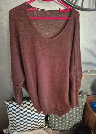 Long et grand pull marron, marque: sans marque, état: Très bon état, taille: XXL / 44 / 16, 9,00 €, 10,15 € Protection acheteurs incluse