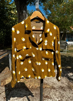 Blusa Orfeo Paris marrón de lunares talla s, marca: Orfeo Paris, estado: Muy bueno, tamaño: S / 36 / 8, 7,00 €, 8,05 € Protección al comprador incluida