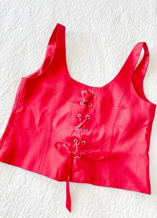 Satin corset top XL romantic coquette medieval vintage aesthetic red, marque: COQUETTE, état: Neuf sans étiquette, taille: XL / 42 / 14, 5,00 €, 5,95 € Protection acheteurs incluse