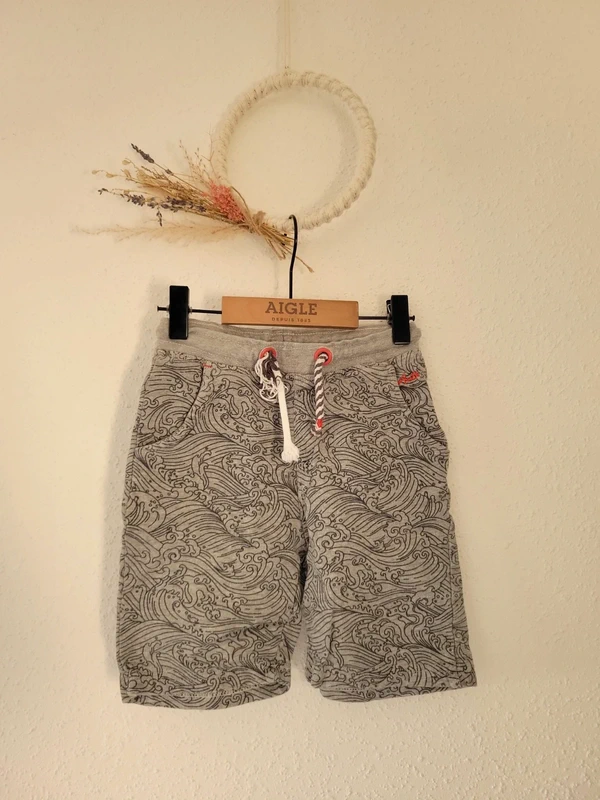Short garçon 6 ans gris vagues
