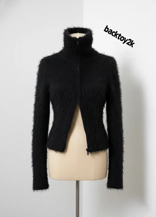 Gilet court noir zippé maille poilue col montant Taille M Y2K/Vintage, marque: friperie, état: Très bon état, taille: M / 38 / 10, 54,90 €, 58,35 € Protection acheteurs incluse