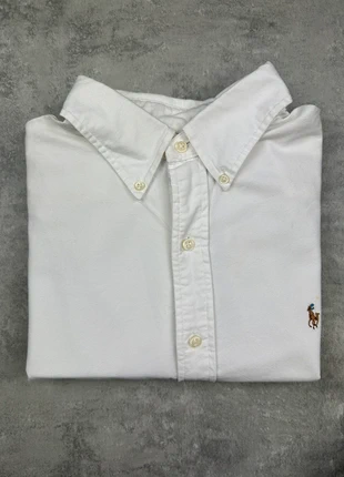 Chemise manches courtes Ralph Lauren blanche logo premium taille L, merk: Ralph Lauren, staat: Heel goed, maat: L, € 23,00, € 24,85 inclusief Kopersbescherming