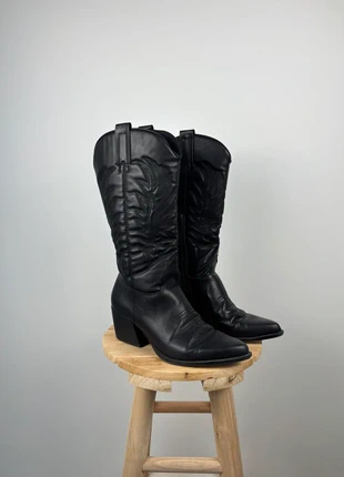 Bottes Western Santiags Vintage 90's / Stivali Texani Mi-Hautes Noires - Femme - Taille 39, marke: Santiags, zustand: Sehr gut, größe: 39, 40,00 €, 42,70 € inklusive Vinted-Käuferschutz