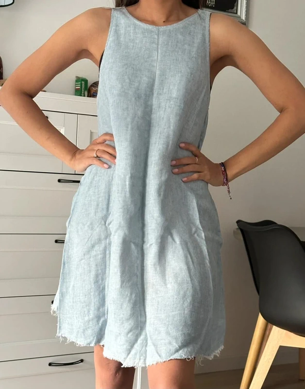 Robe Légère Vintage Bleu Taille XS