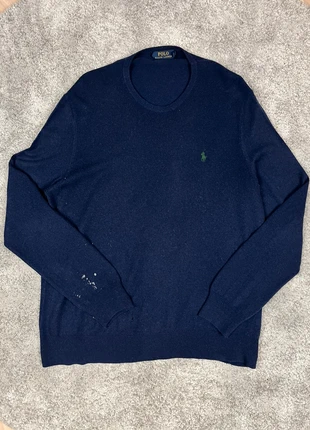 Pull à Col Rond Polo Ralph Lauren Bleu Marine Laine Mérino OldMoney Vintage Brodé Taille XL Unisexe, merk: Ralph Lauren, staat: Goed, maat: XL, € 14,00, € 15,40 inclusief Kopersbescherming