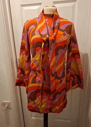 Vintage Mod Dress and scarf/tie psychedelic The Hippie Shake, brand: The Hippie Shake Vintage, condition: Very good, size: Other, £55.00, £58.45 includes Buyer Protection