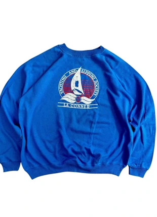 Pull / Sweat Imprimé bateau Vintage années 80 Made in USA Bleu roi - XL, marque: Vintage Dressing, état: Très bon état, taille: XL, 25,00 €, 26,95 € Protection acheteurs (Pro) incluse