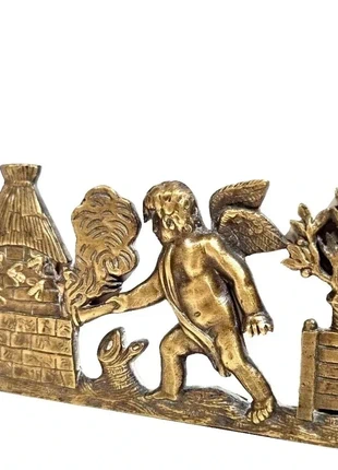 Antique French bronze pediment – Cupid as beekeeper scene – 19th century, estado: Muy bueno, 39,00 €, 41,65 € Protección al comprador Pro incluida