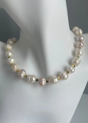 Girogola choker artigianale perle barocche di acqua dolce ed ematite gold, état: Très bon état, 28,00 €, 30,10 € Protection acheteurs incluse