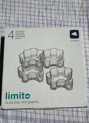 Leonardo Glas-Schalen Set 4x Puzzle Design, 13 cm Neu, merk: Leonardo, staat: Nieuw zonder prijskaartje, € 16,49, € 18,01 inclusief Kopersbescherming