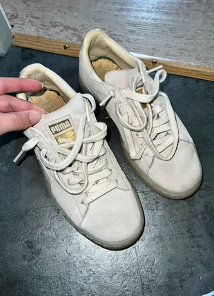 Puma Suède blanche en daim, brand: Puma, condition: Good, size: 37, €5.00, €5.95 includes Buyer Protection