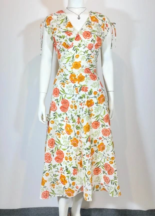 Vintage 1950s Floral Dress EU44 - pin up, romantic, 60s, wedding guest, party, mad men, cottagecore, marca: Vintage, estado: Muito bom, tamanho: XXL / 44 / 16, €15.00, €16.45 inclui Proteção do Comprador