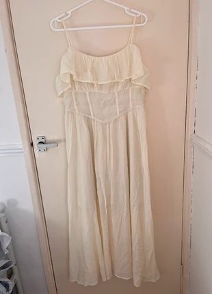Cream maxi dress, brand: Shein, condition: Very good, size: L / UK 16-18, £4.00, £4.90 includes Buyer Protection