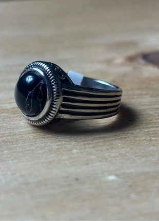 Cyberpunk unisex ring size 9 silver steel black, merk: Cyberpunk, staat: Nieuw met prijskaartje, maat: 59.7 mm / 19 mm Ø, € 18,00, € 19,60 inclusief Kopersbescherming