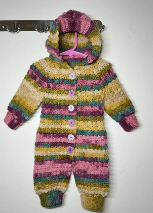 Tuta fatta a mano in lana stile vintage | circa 68–74 cm | autunno/inverno, marque: Handmade with love, état: Très bon état, taille: 3-6 mois / 62 cm, 25,00 €, 26,95 € Protection acheteurs incluse